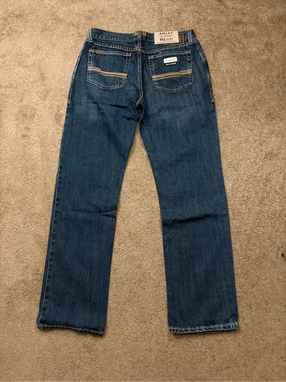 Ariat Jeans Men 33x34 M4 Relaxed Straight Leg Gulch Workwear Cowboy Western NWT